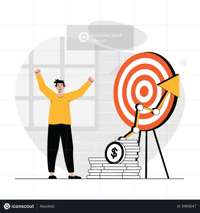 Business growth target  Illustration