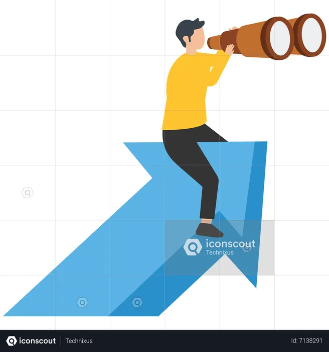 Business growth vision  Illustration