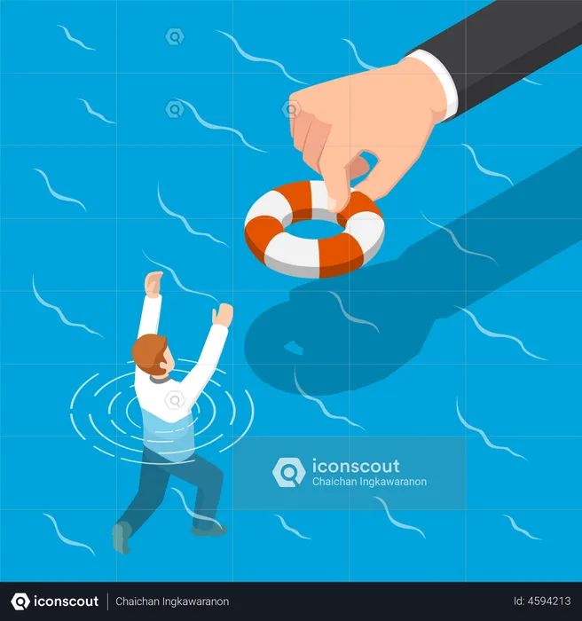 Business helping hand  Illustration