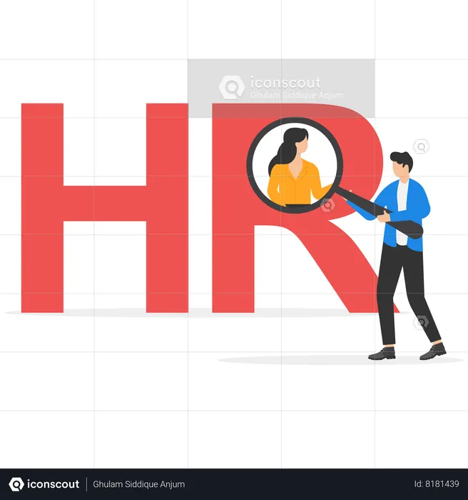 Business HR is finding a new employee  Illustration
