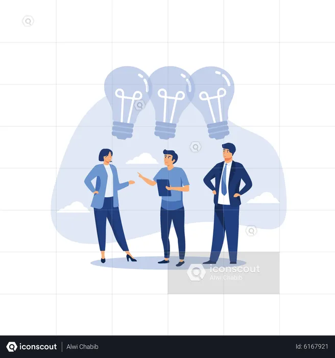 Business idea collaboration  Illustration