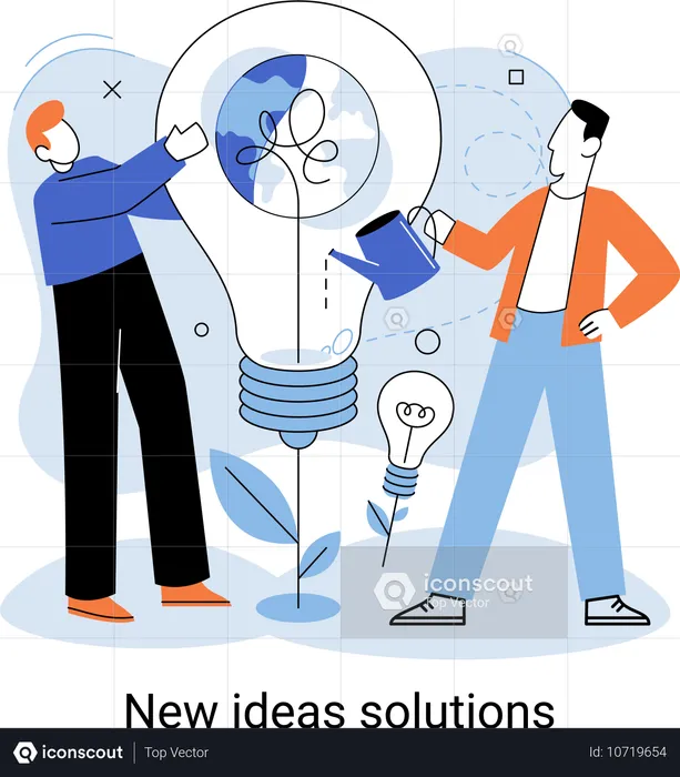 Business idea development  Illustration