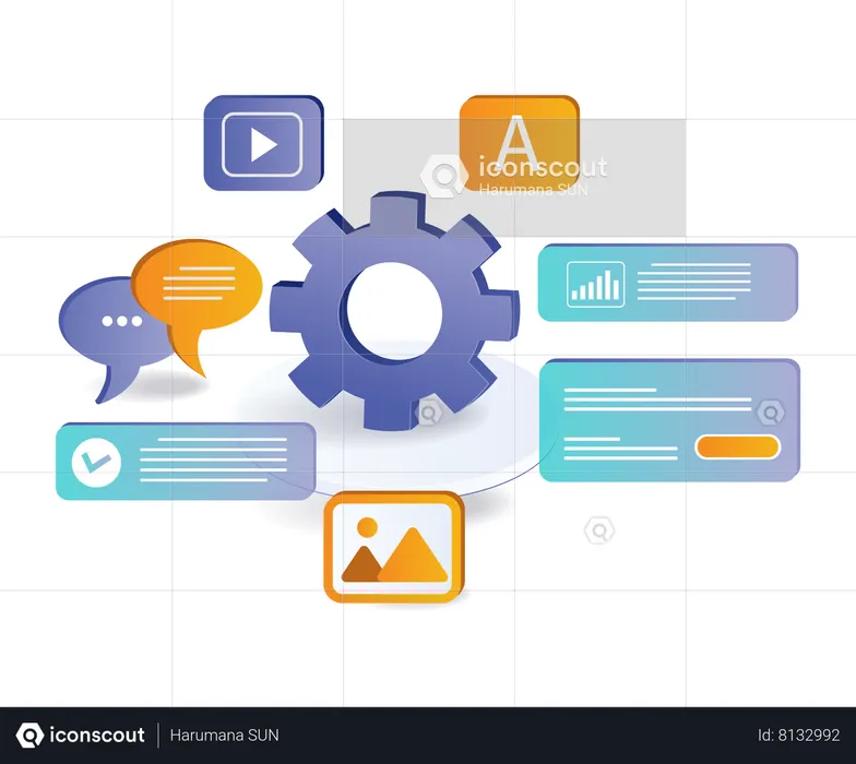 Business infographic process  Illustration