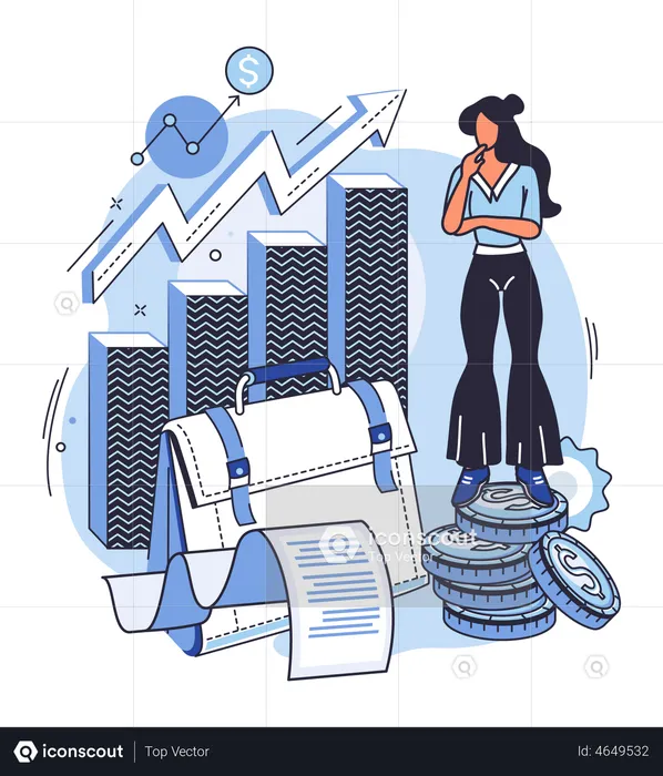 Business investment portfolio analysis  Illustration