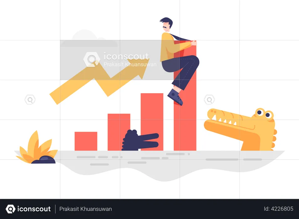 Business investment risk  Illustration