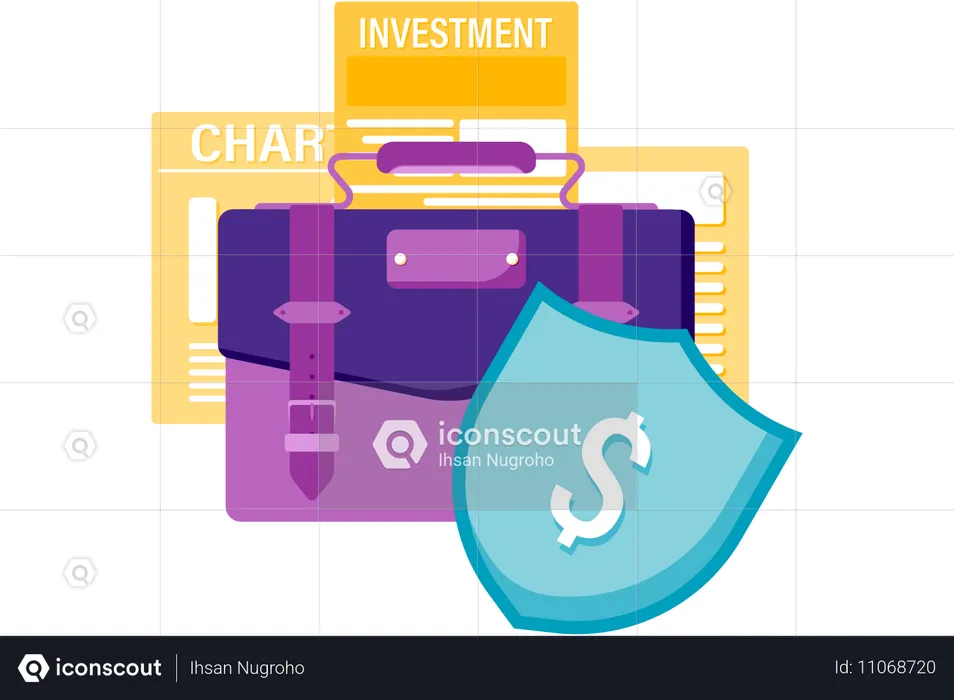 Business investment security  Illustration