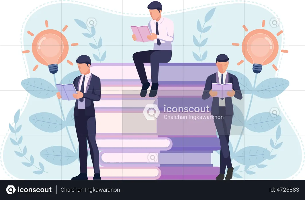 Business Knowledge and Education  Illustration