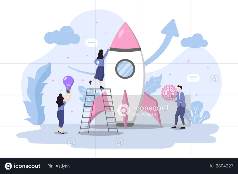 Business Launch  Illustration