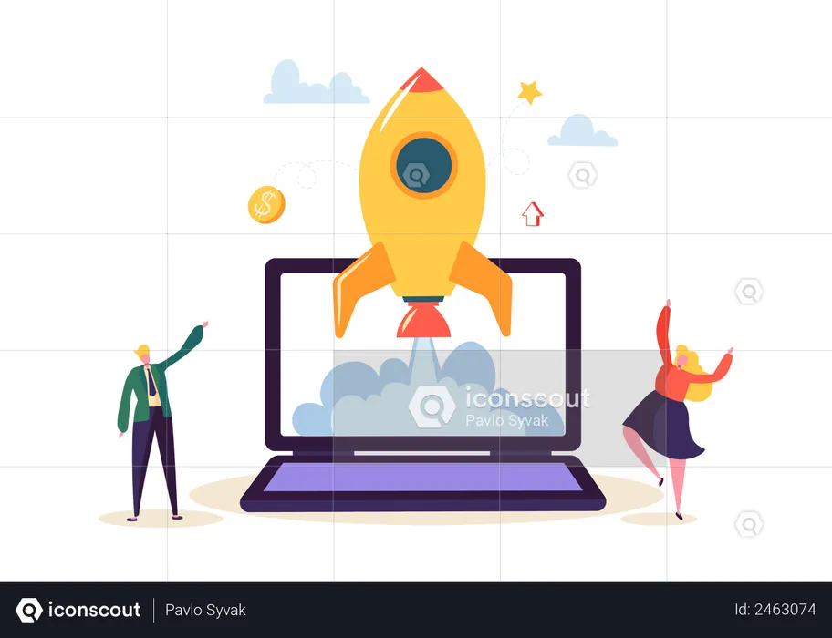 Business launch  Illustration