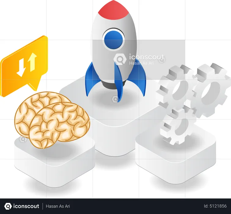 Business launch strategy  Illustration