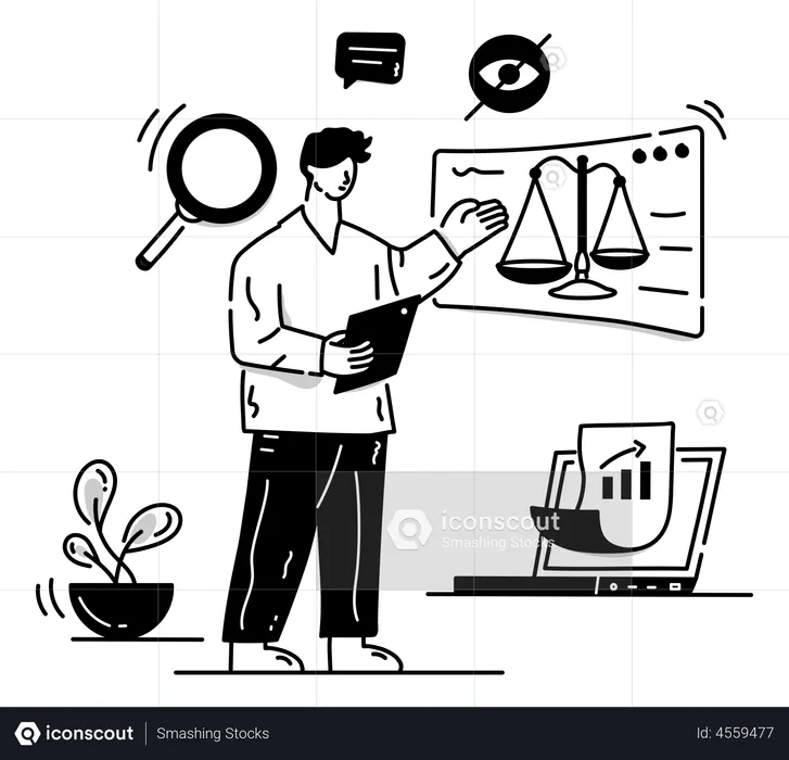 Business Law And Order  Illustration