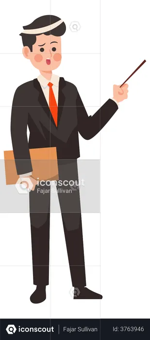 Business leader giving presentation  Illustration