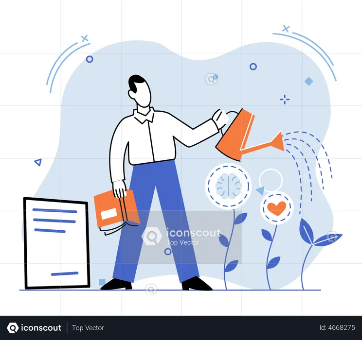 Business learning process  Illustration