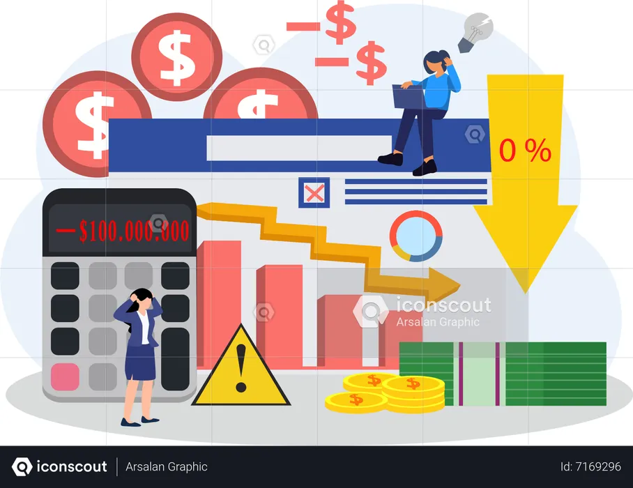 Business loss  Illustration