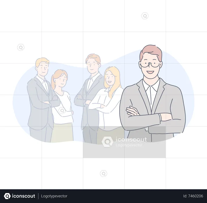 Business Male team leader  Illustration