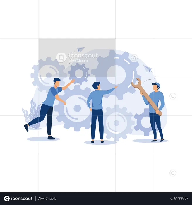 Business management team  Illustration