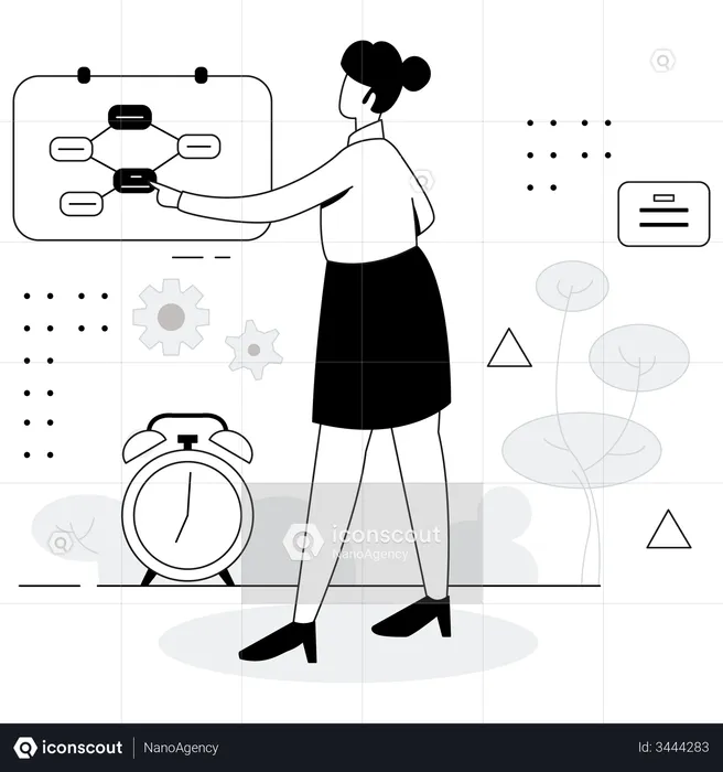 Planungsworkflow für Geschäftsleiter  Illustration