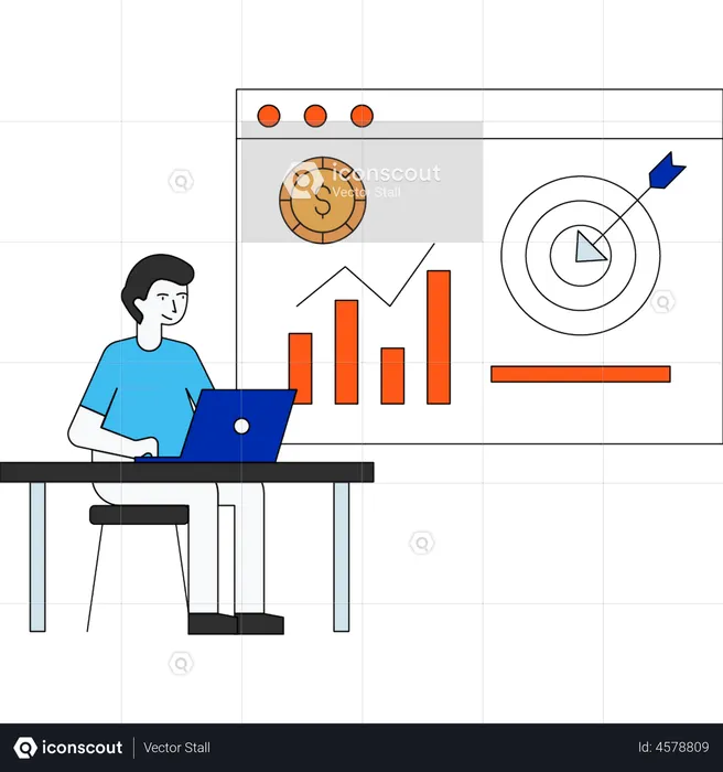 Geschäftsmarketinganalyse  Illustration