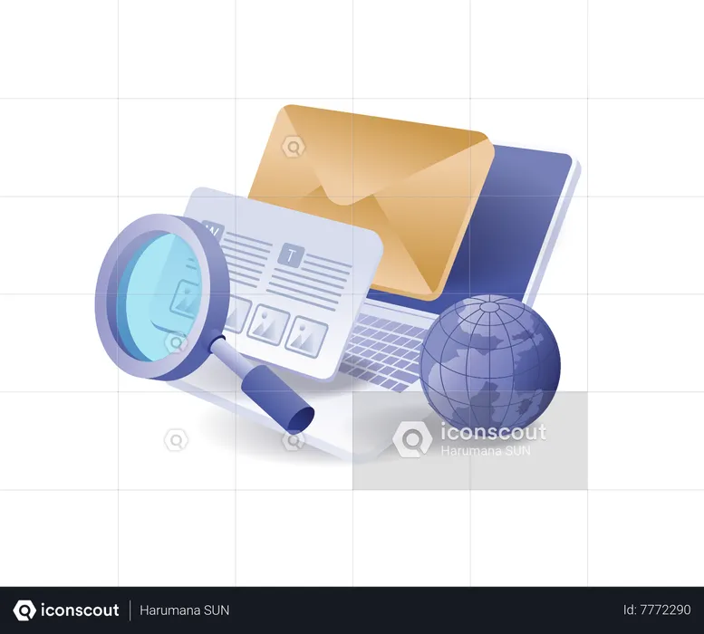 Business marketing data e-mail  Illustration