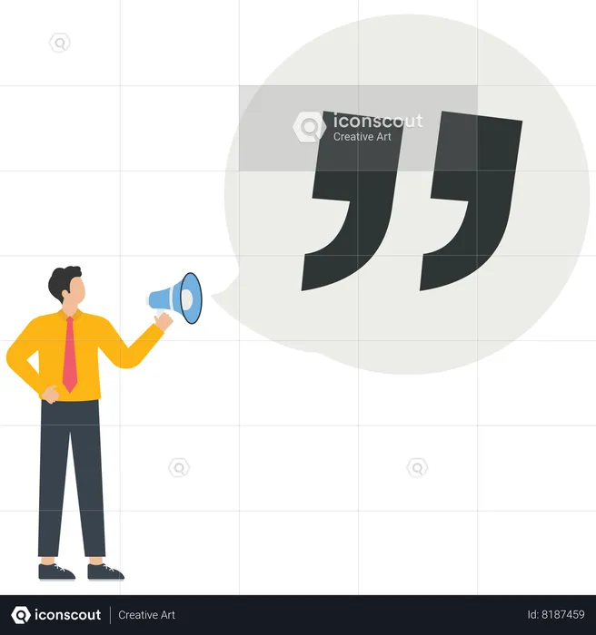 Business motivation speech  Illustration
