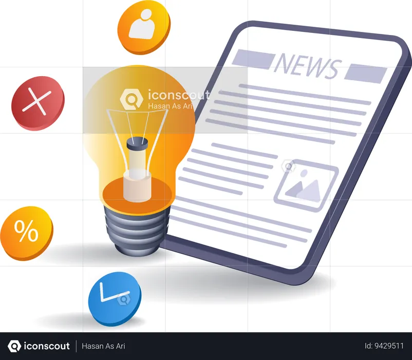 Business news and business idea  Illustration