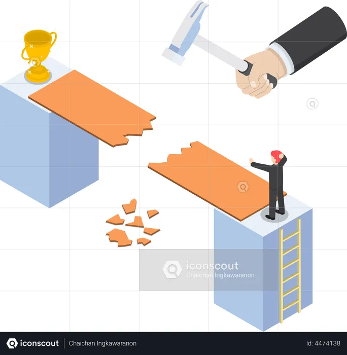 Business obstacle  Illustration