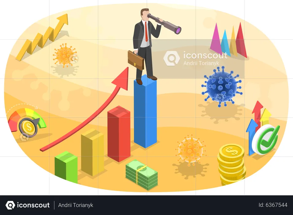 Business Pandemic Recovery  Illustration