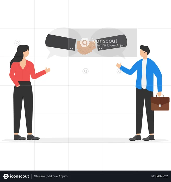 Business partner business agreement successful  Illustration