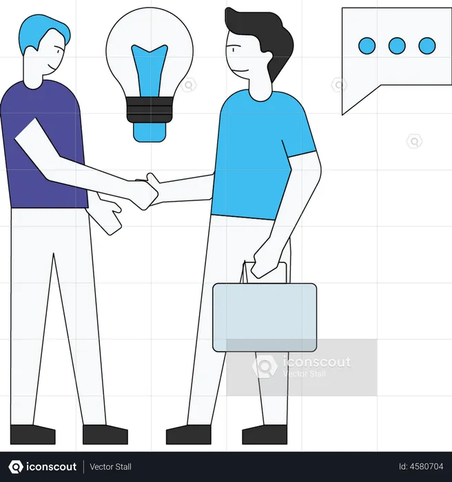Business partner shaking hand  Illustration