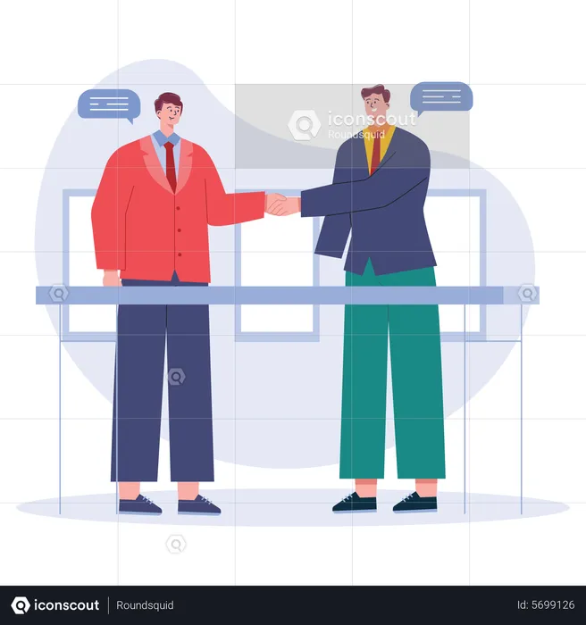 Business partner talking each other  Illustration