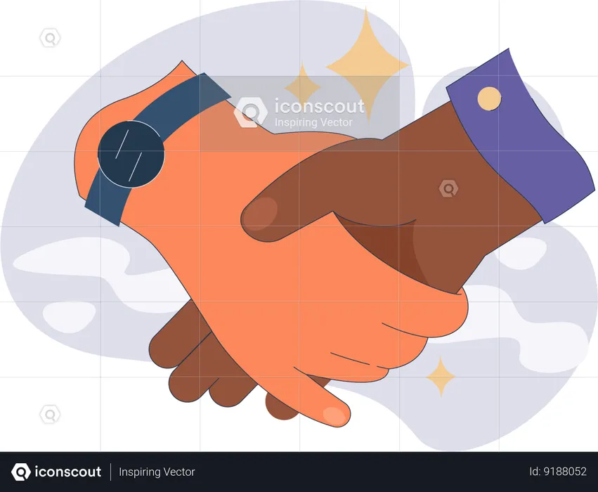 Business partners are dealing  Illustration