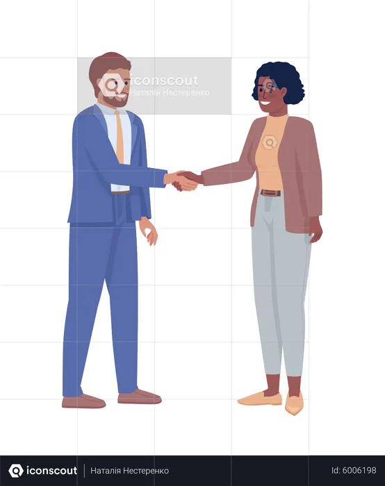 Business partners shaking hands  Illustration