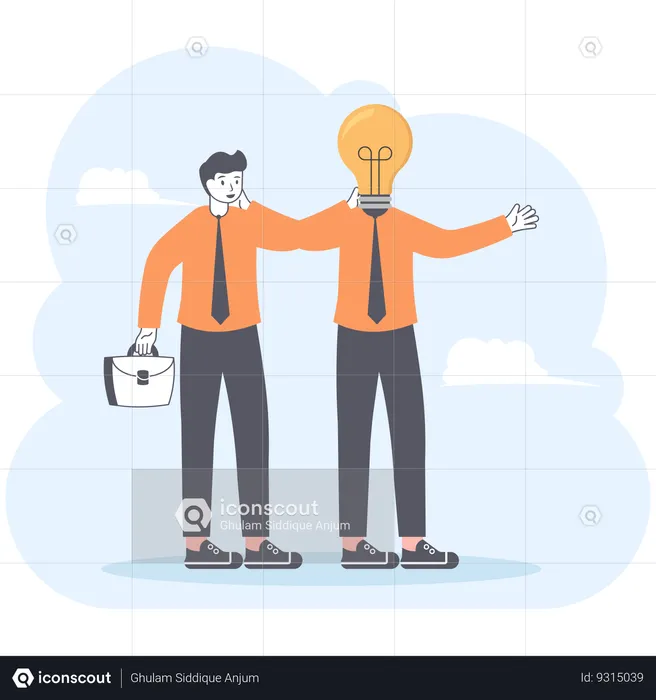 Business partners working together  Illustration