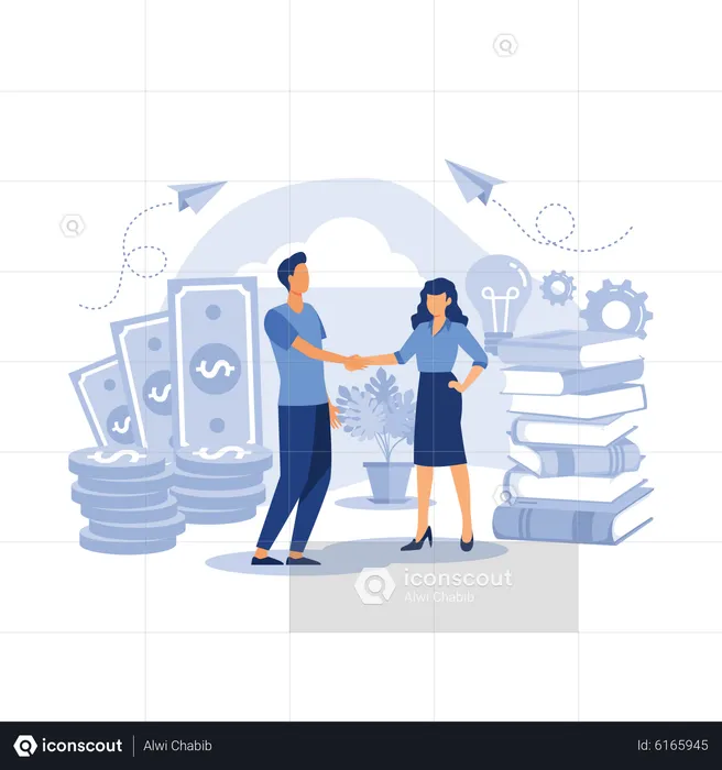 Business partnership agreement  Illustration