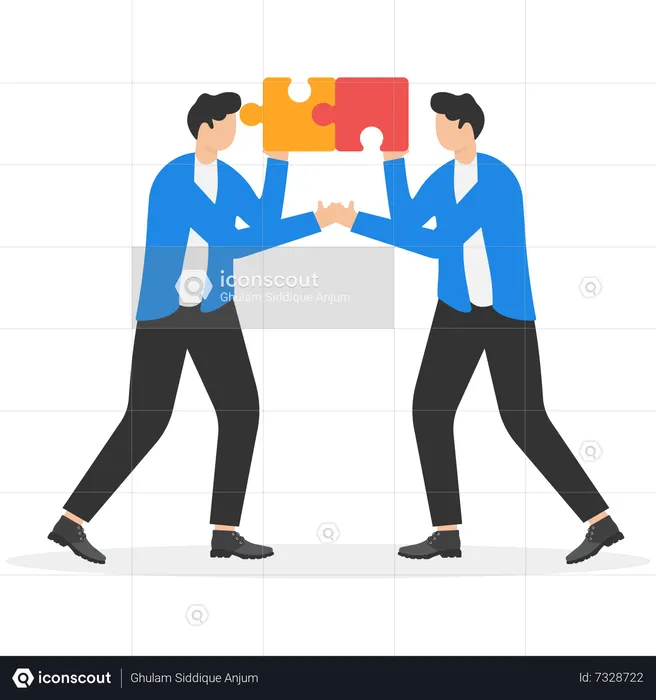 Business partnership agrees  Illustration
