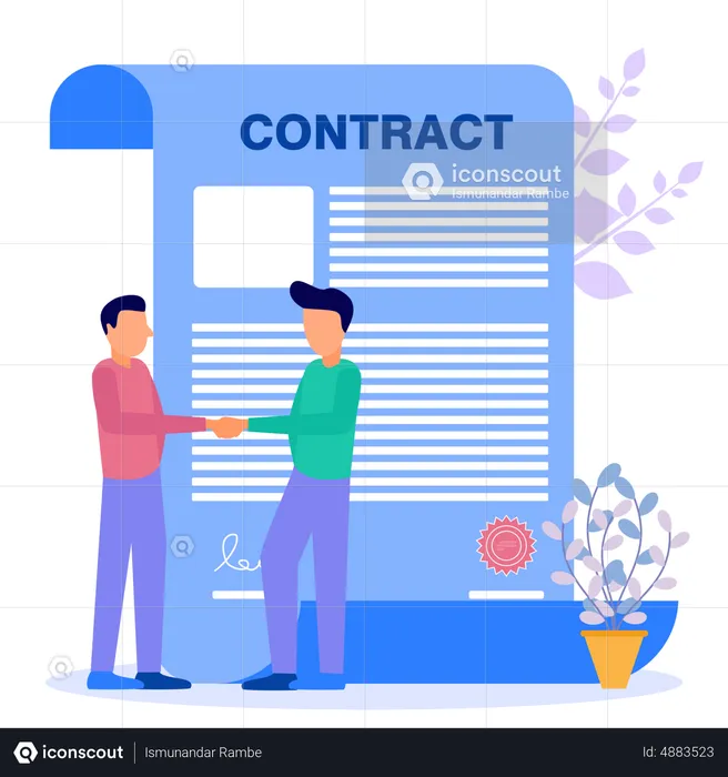 Business Partnership Deal  Illustration