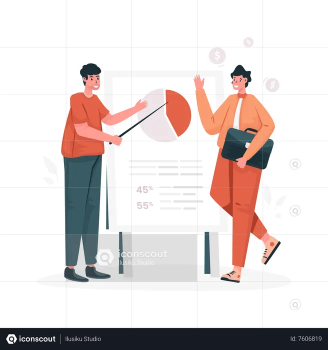 Business partnership discussion  Illustration