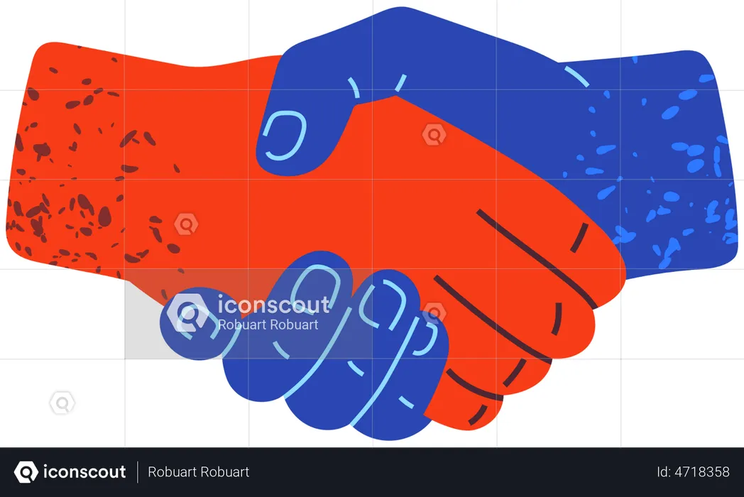 Business Partnership handshake  Illustration