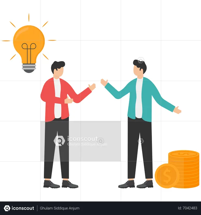 Business partnership idea  Illustration