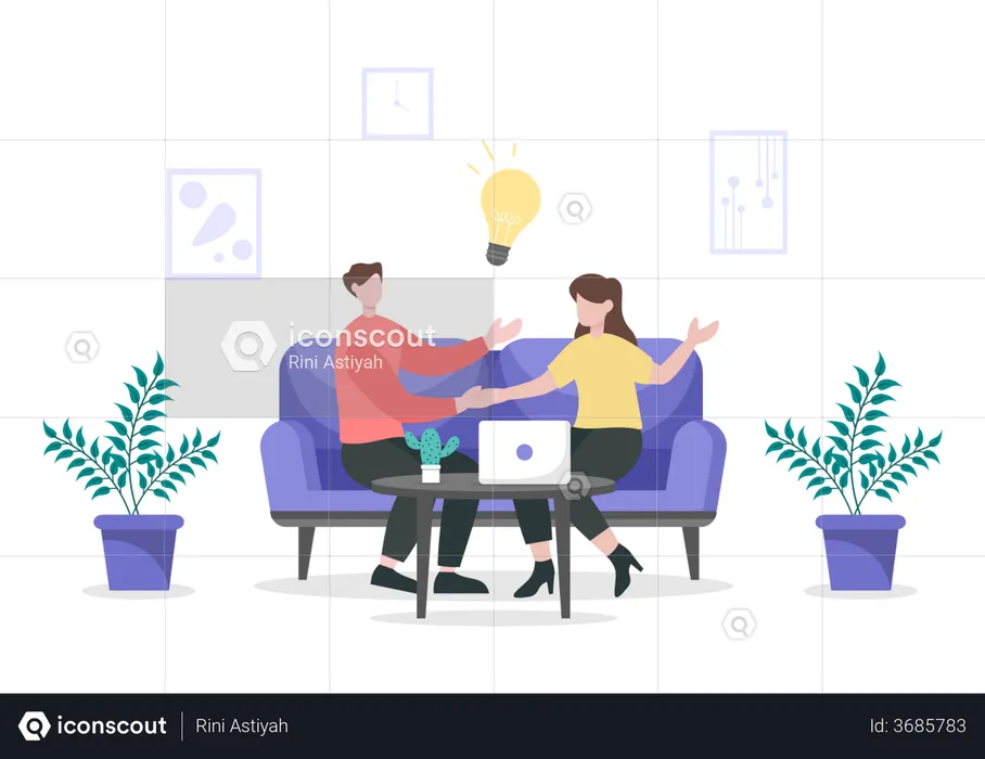 Business Partnership  Illustration