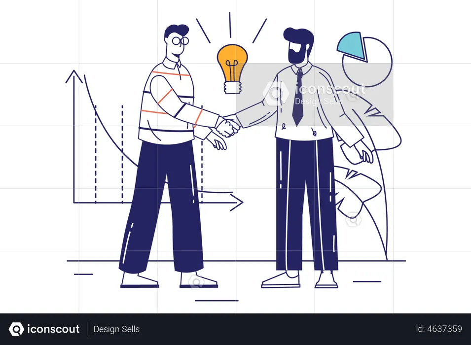 Business partnership  Illustration