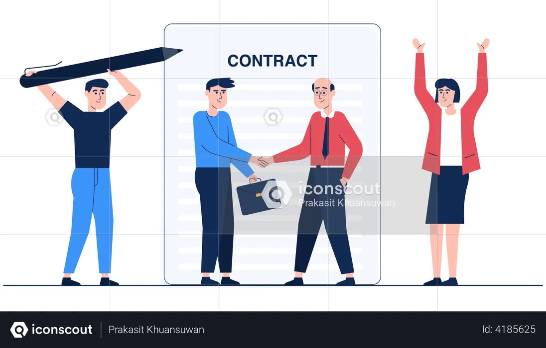 Business partnership  Illustration