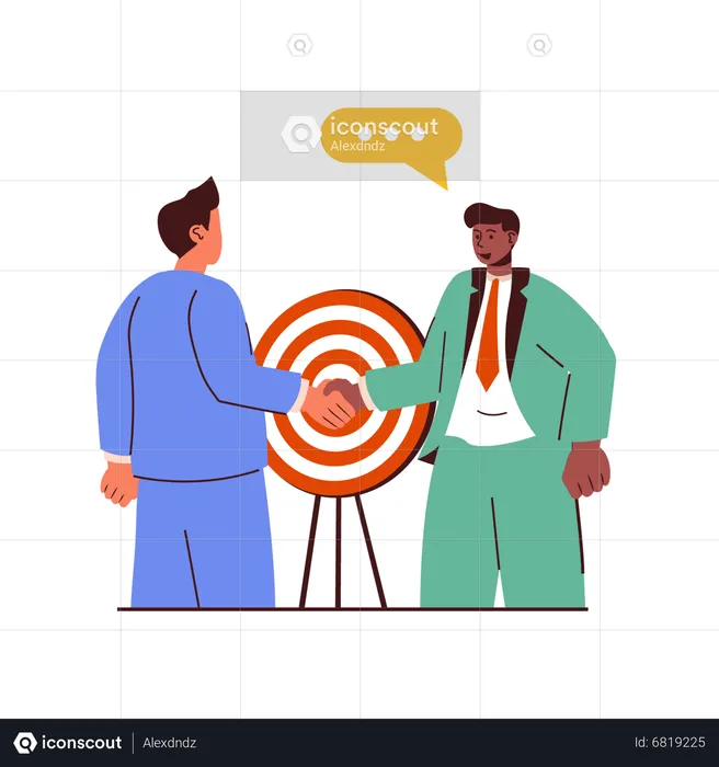 Business partnership Target  Illustration