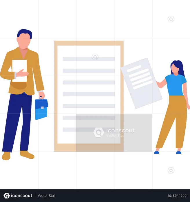 Business people are arguing on online document  Illustration