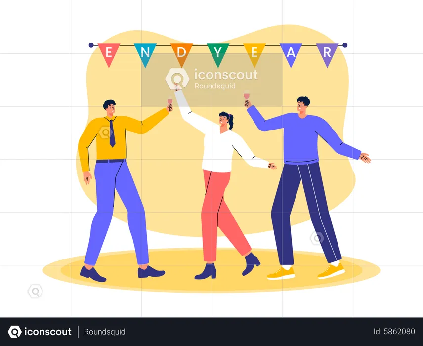 Business people celebrating party  Illustration