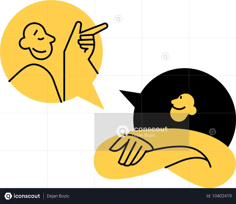 Business people chatting with each other  Illustration