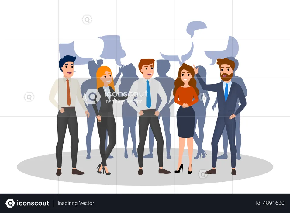 Business People Communicating  Illustration