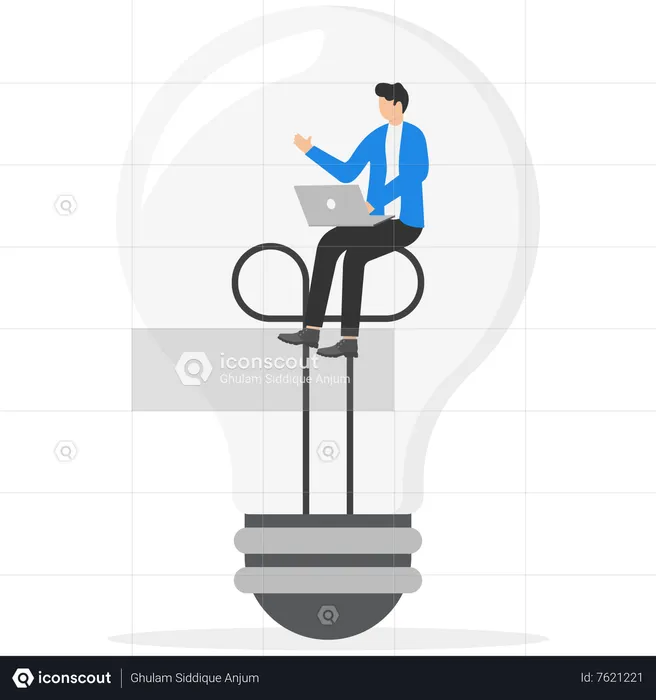 Business people create ideas  Illustration