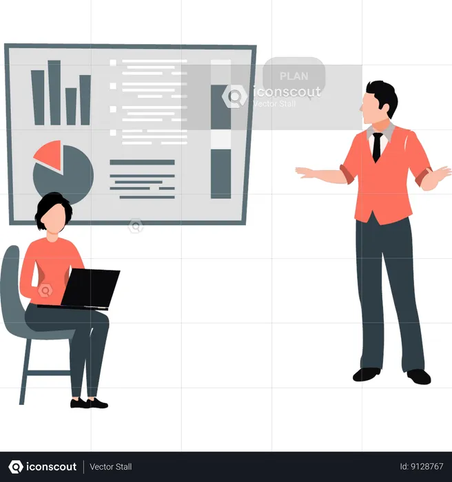 Business people discussing about business  Illustration