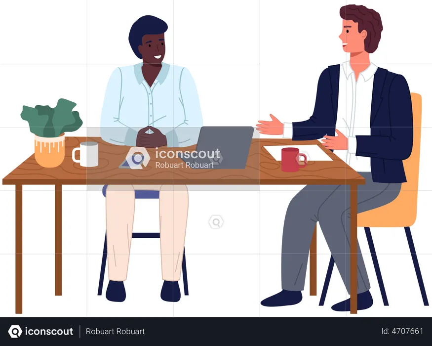 Business people discussing work  Illustration